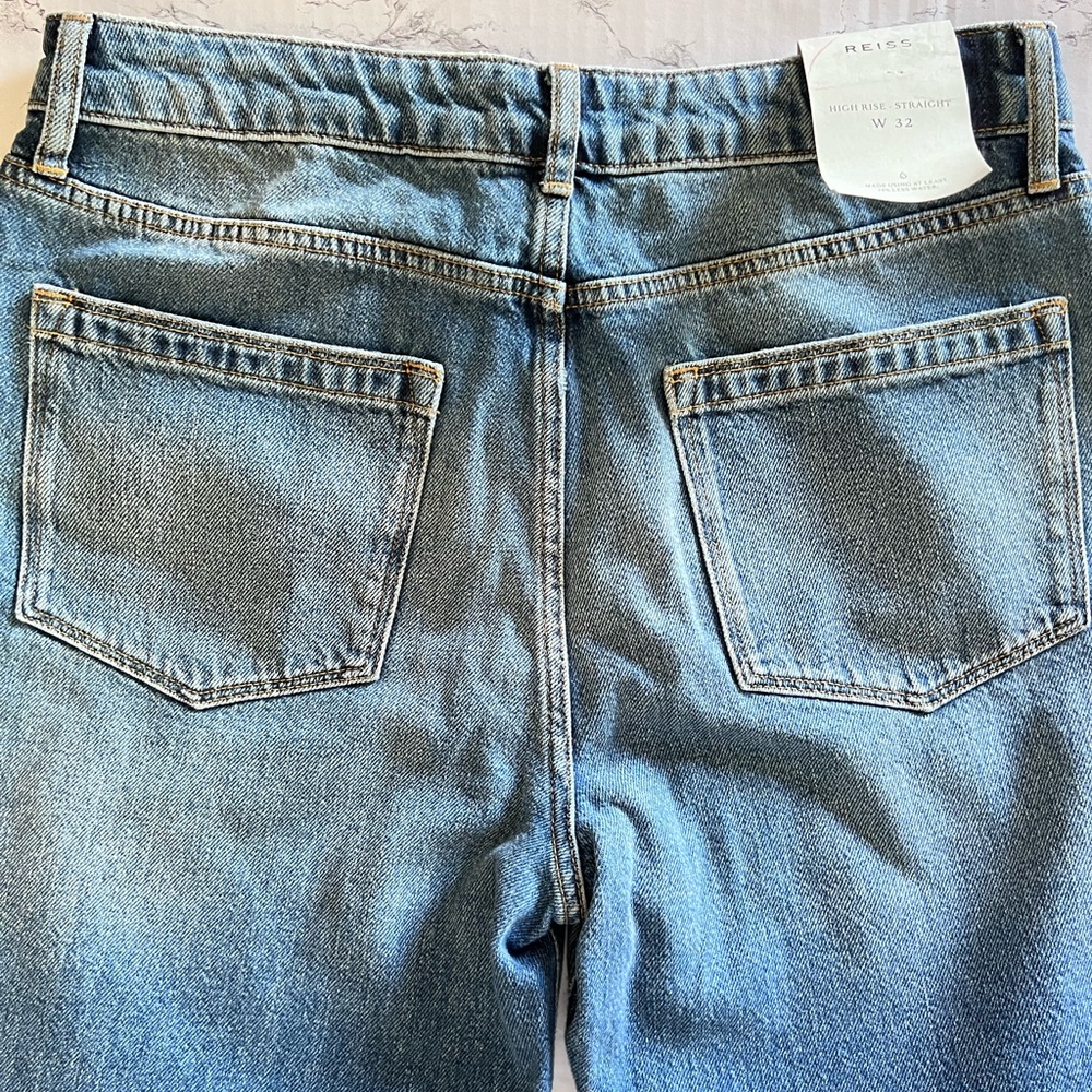 Reiss High Rise Blue Jeans - Picture 4 of 6